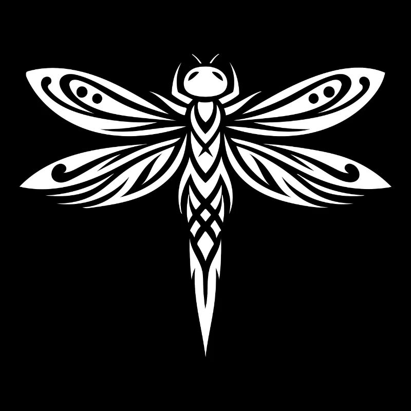 Elegantes filigranes Libellen Tattoo