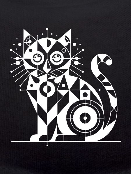 Geometric Cat Lines Design