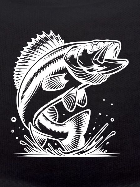 Eleganter springender Zander Raubfisch