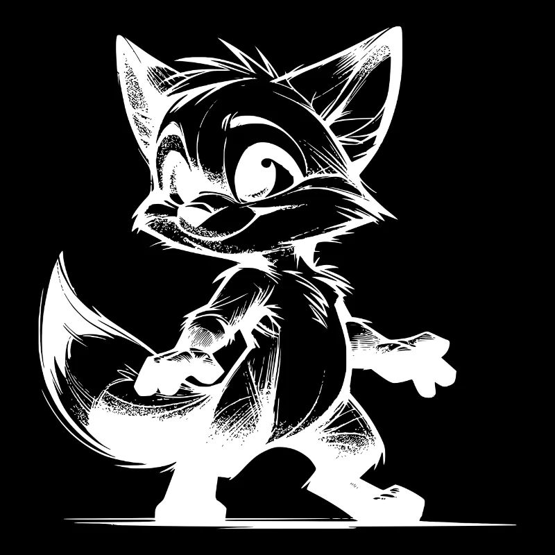 Little Fox Baby Fox Drawing Sketch