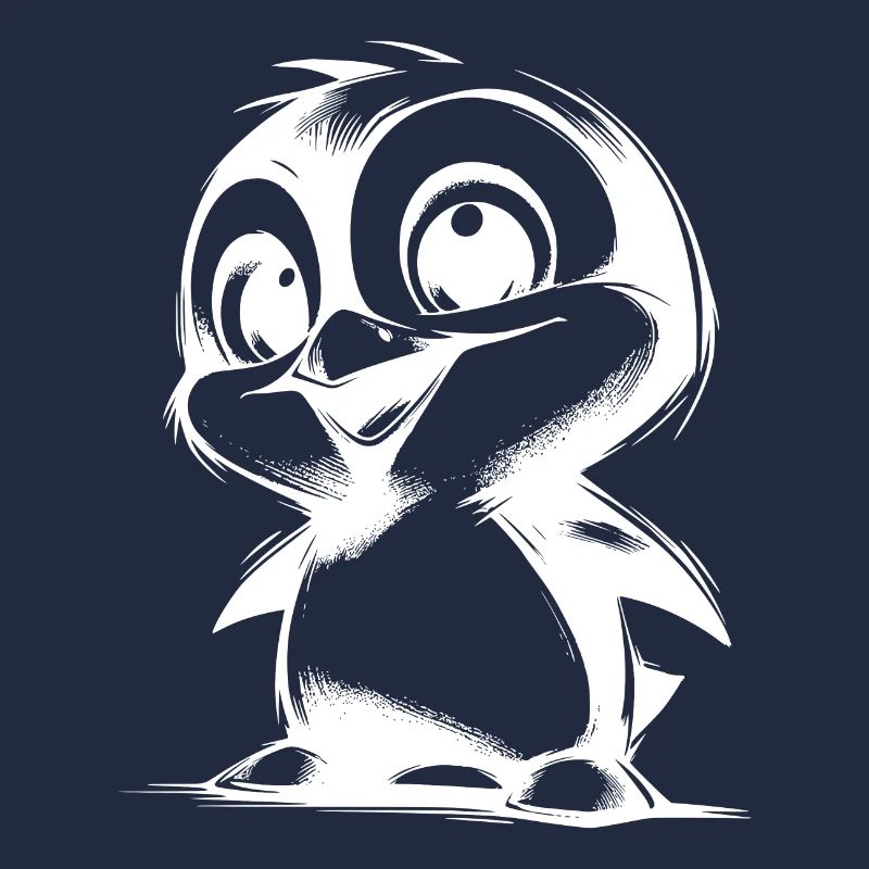 Drôle pingouin câlin Penguin bébé