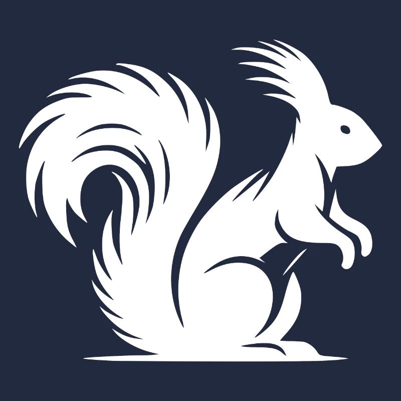 Écureuil mignon avec queue touffue