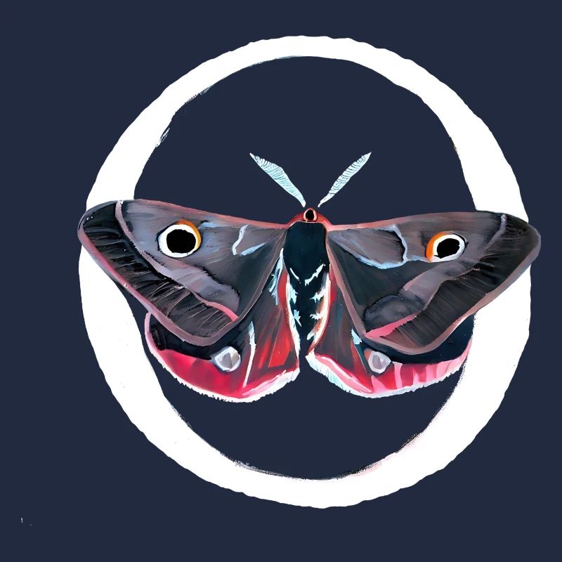 Gouache-Malerei: Motte
