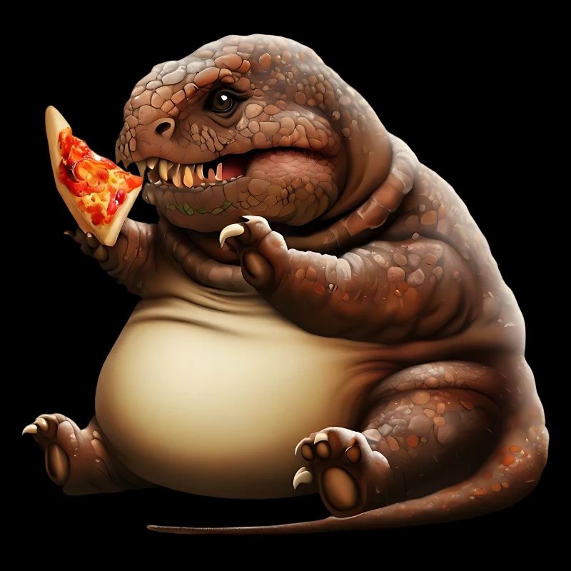 Pizza Loving Dinosaur