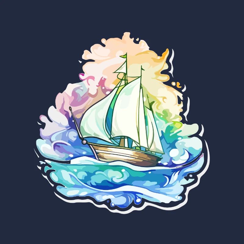 Segelboot - Illustration