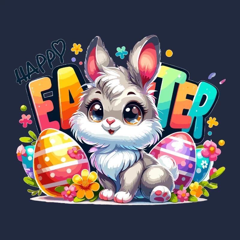 Happy Easter - Easter Bunny Illustration