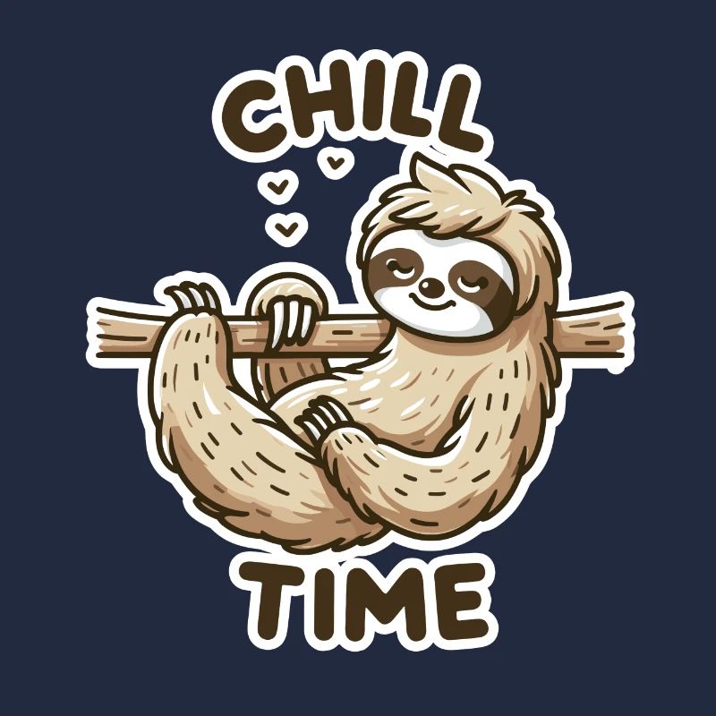 Chill Time - Sloth Illustration