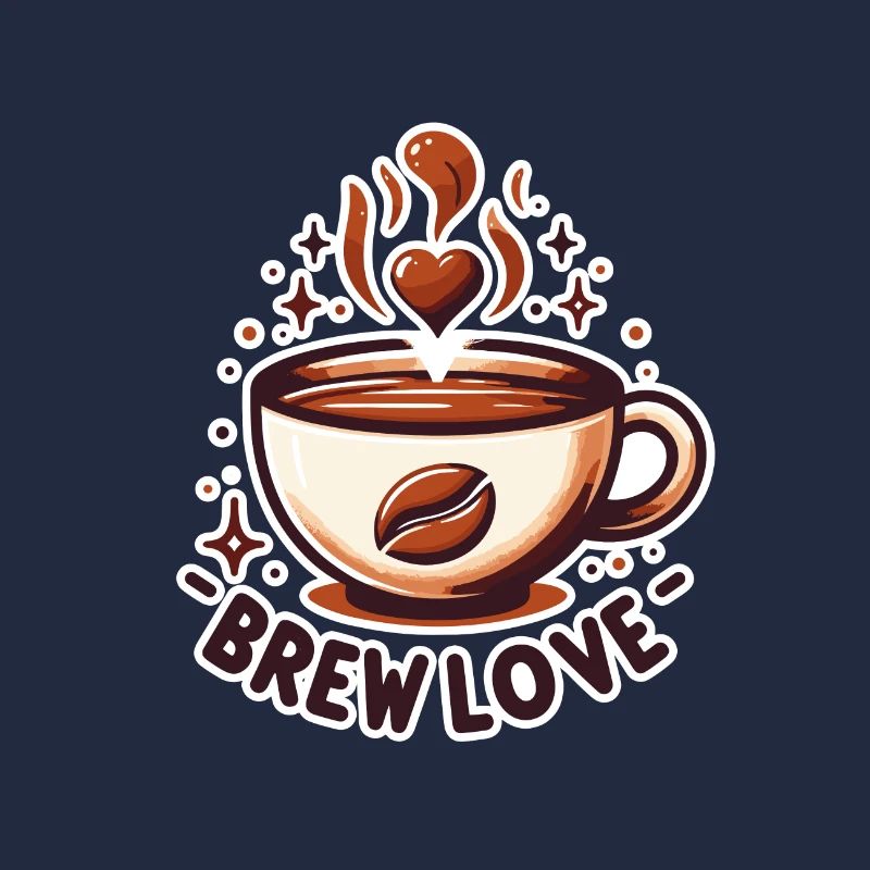 Brew Love - Coffee Cup Illustration