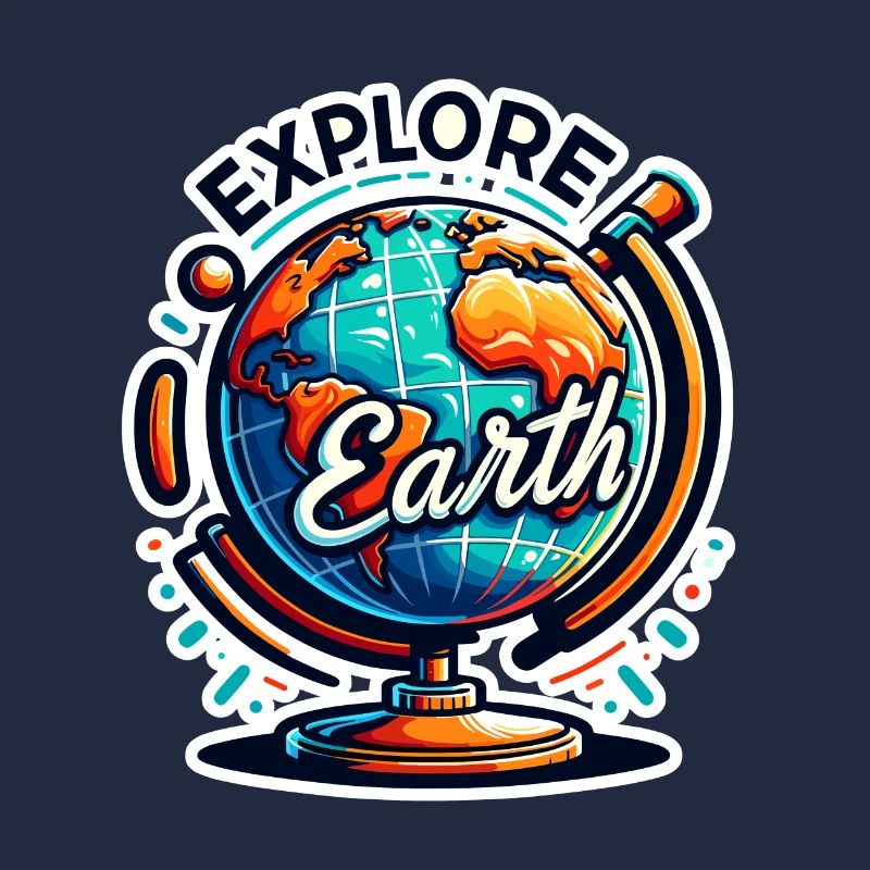 Explore Earth - Erde Illustration
