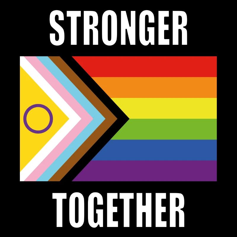 Drapeau de la fierté inclusive Plus forts ensemble