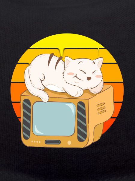 Cat Tv Sunset