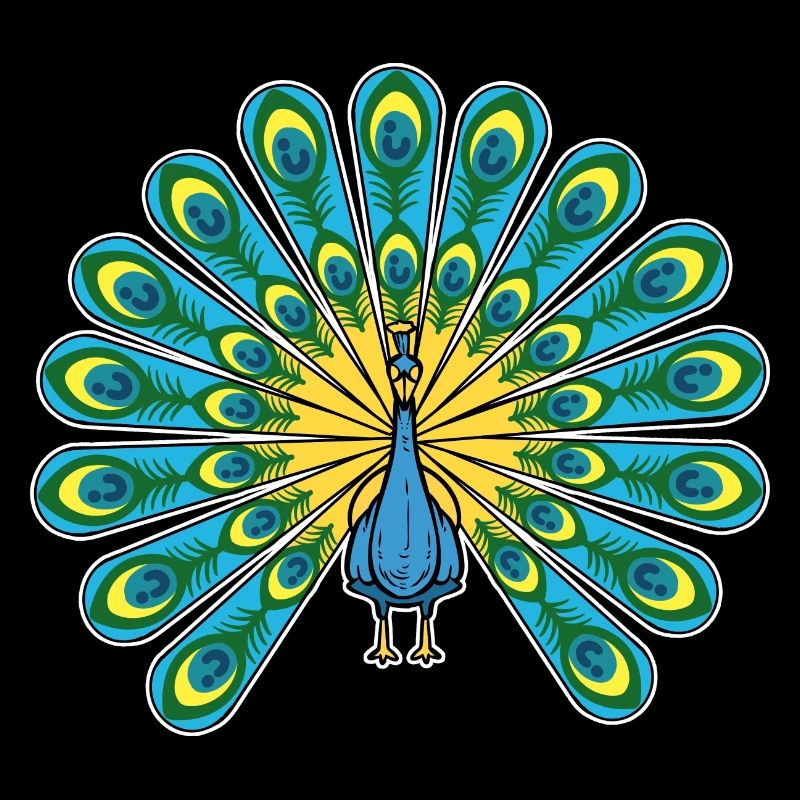 Schöner Pfau Zooarbeiter
