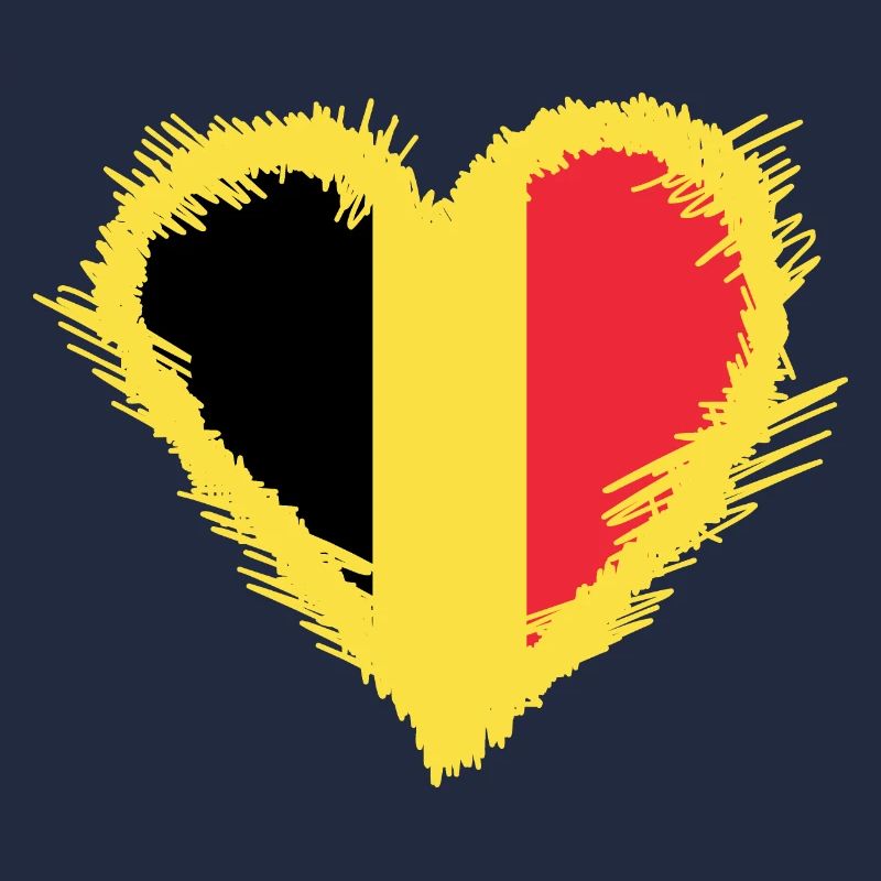Belgium Flagge mit Herz