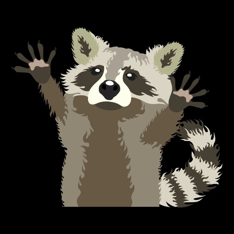 süßer Waschbär Motiv