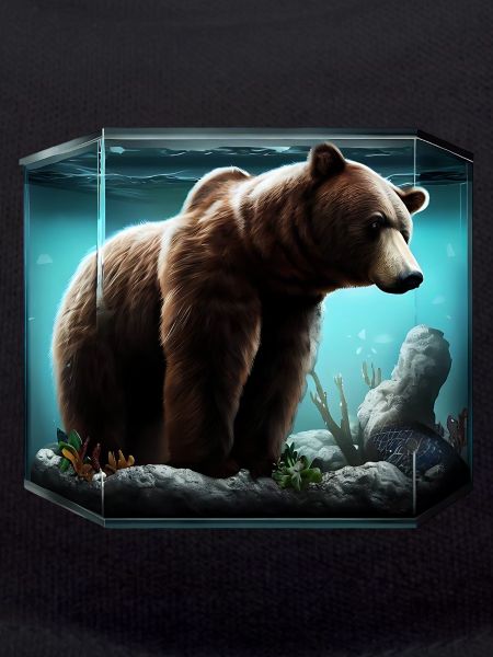 Ours dans l’aquarium