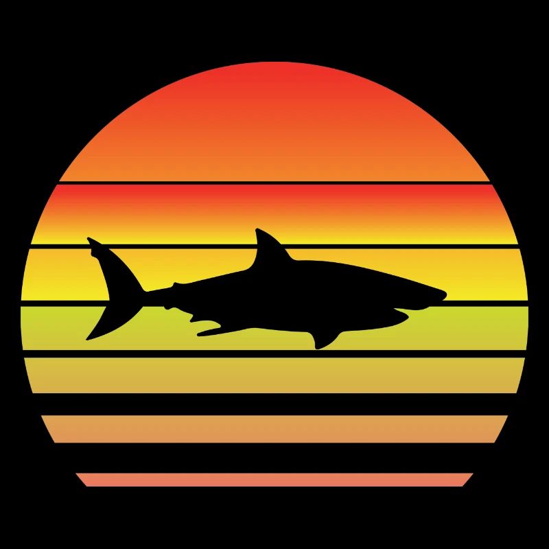 Requin au coucher du soleil