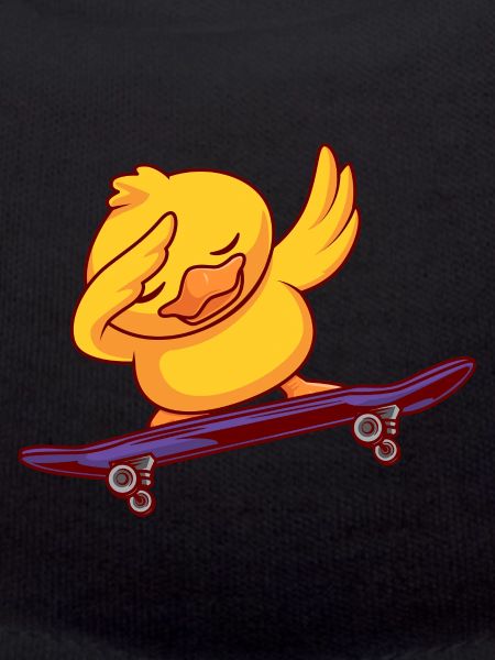 Duck on a skateboard