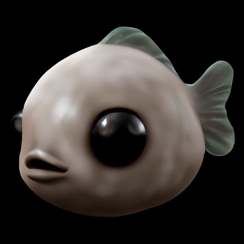 Kleiner dicker Fisch