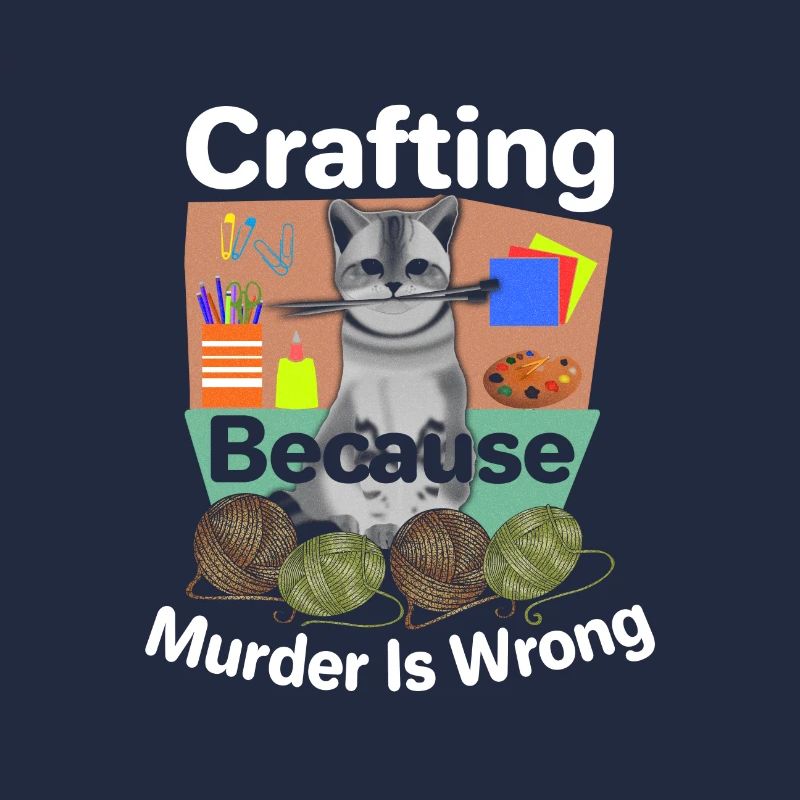 Cat Lover Crafting Because Murder is Wrong