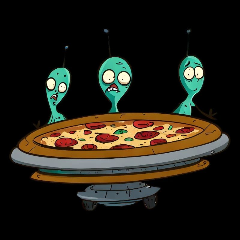 Pizza UFO avec Alien Crew