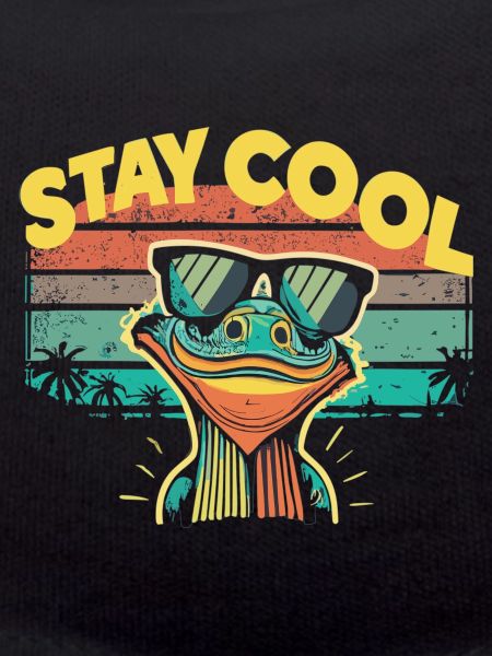 Retro lizard with sunglasses