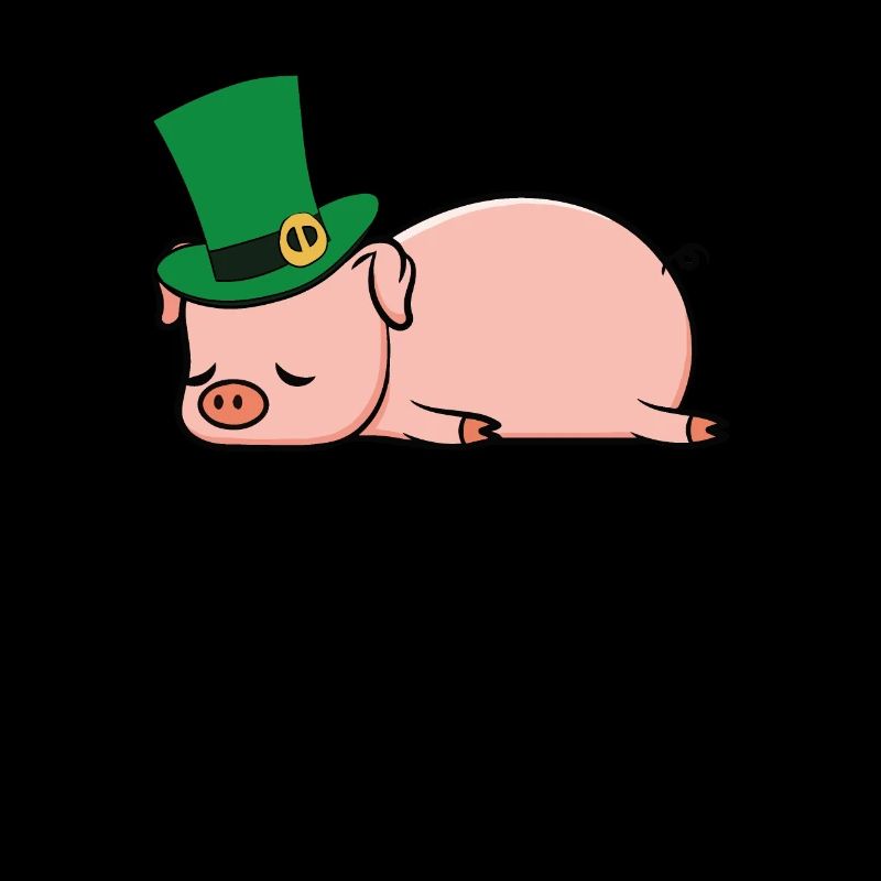 Funny drunken Ireland pig St Patricks