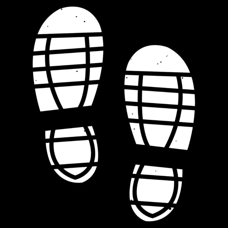 Shoe prints footprints steps icon icon