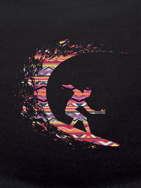 Abstract surfer wave