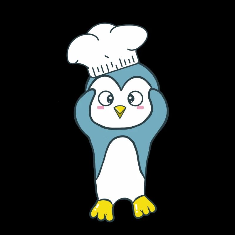 Pingouin avec une toque