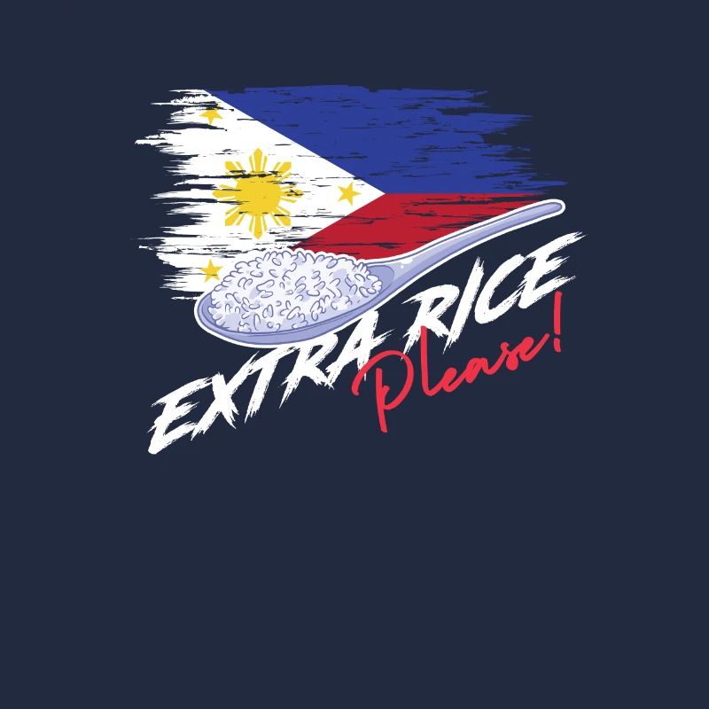 Riz supplémentaire s'il vous plaît drapeau philippin Pinoy philippin