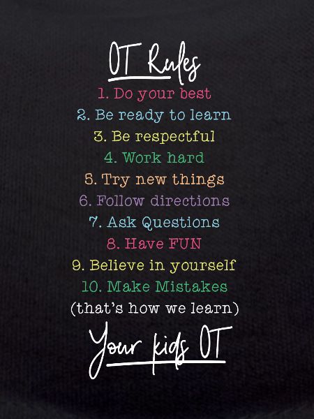Occupational Therapist OT Rules