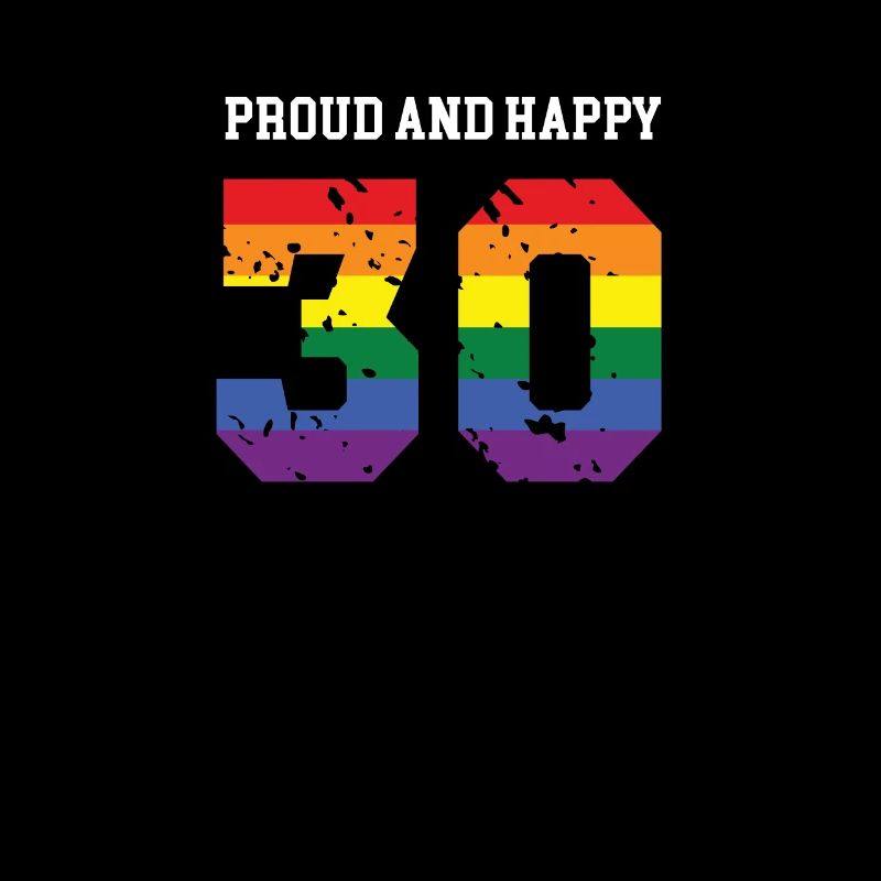 30th Birthday Proud Happy Regenbogen LGBT Geschenk