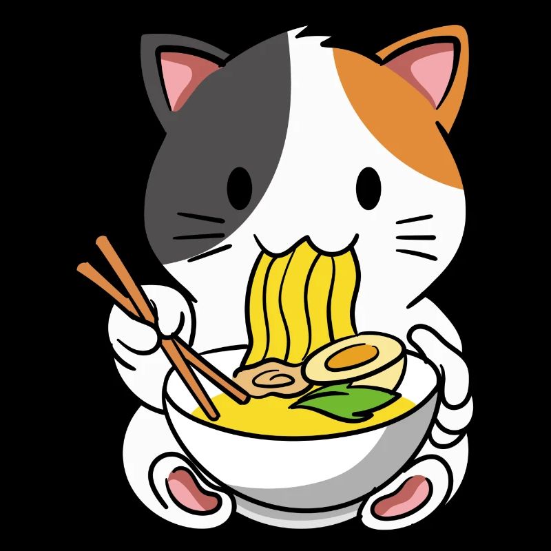 Katze Ramen Nudelsuppe