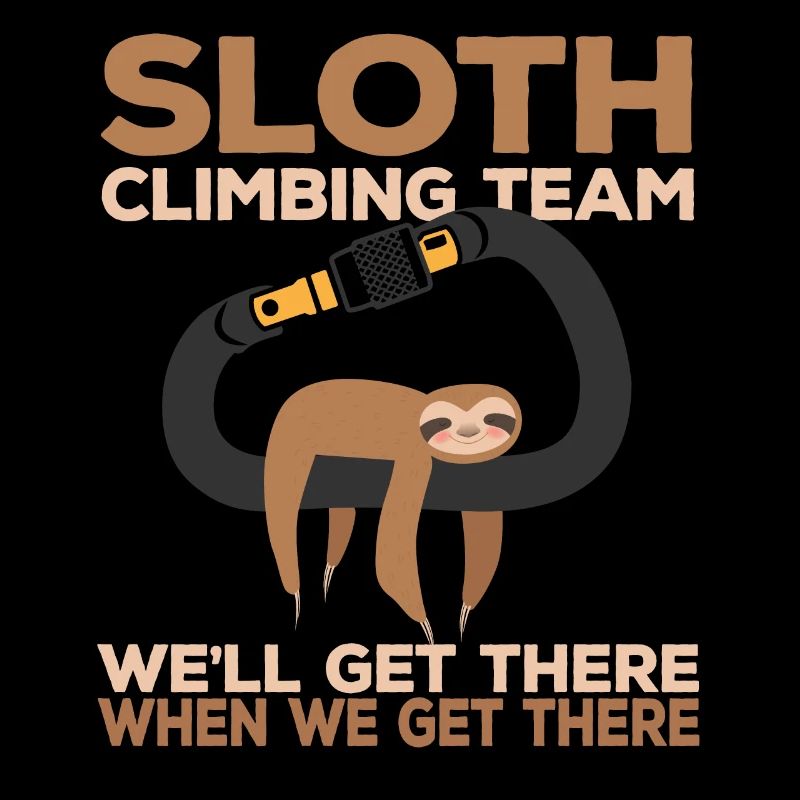 Rock Climber Sloth Climbing Team