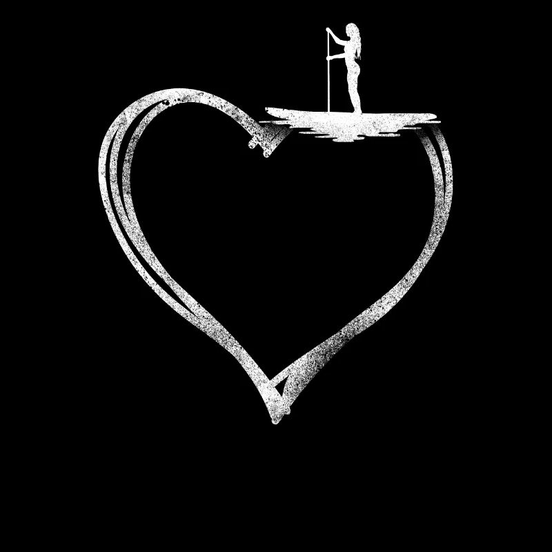 SUP Paddleboard Girl Heart