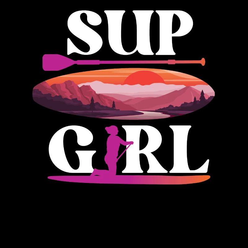 SUP Paddleboard Sunset SUP Girl