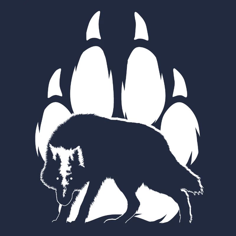 Silhouette et patte de loup