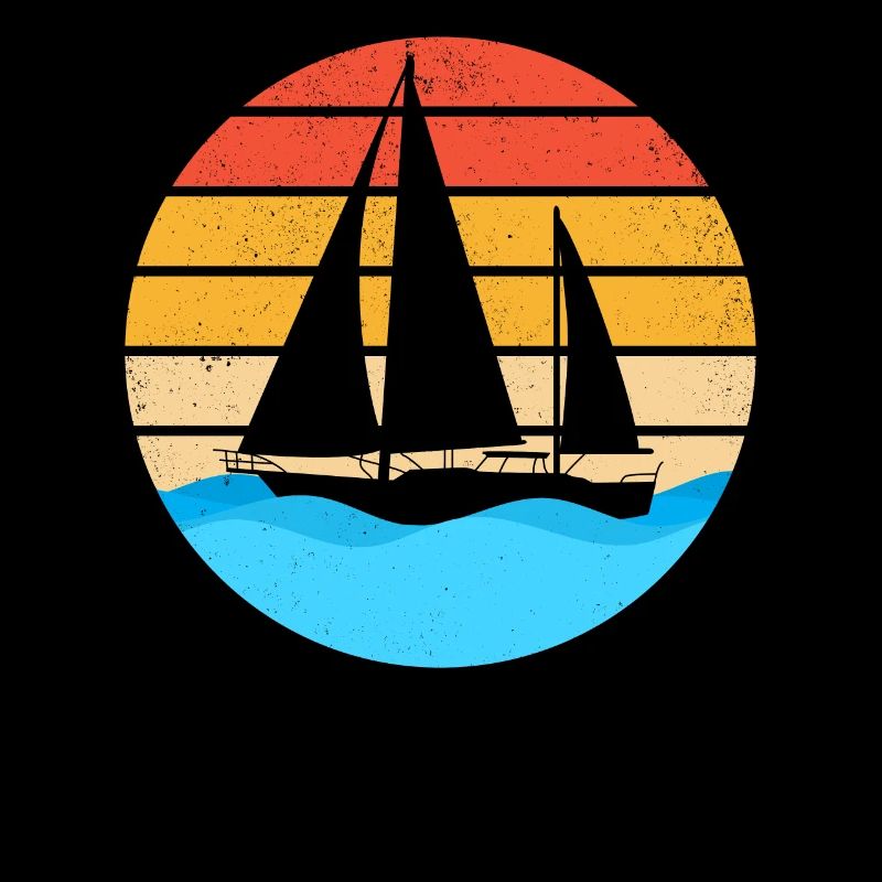 Sailing Sailboat Rétro Vintage