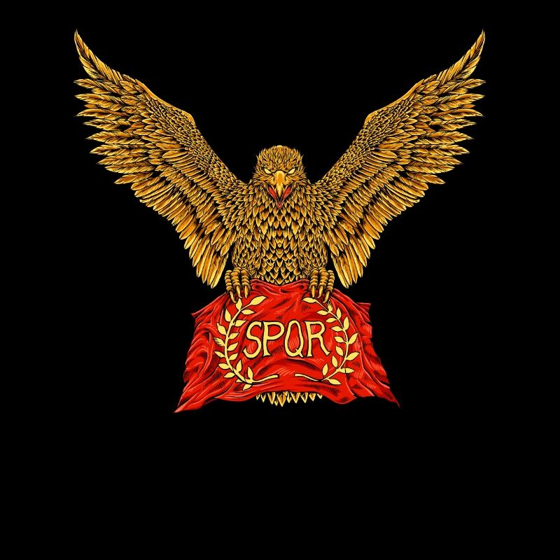 Aigle romain avec drapeau - SPQR