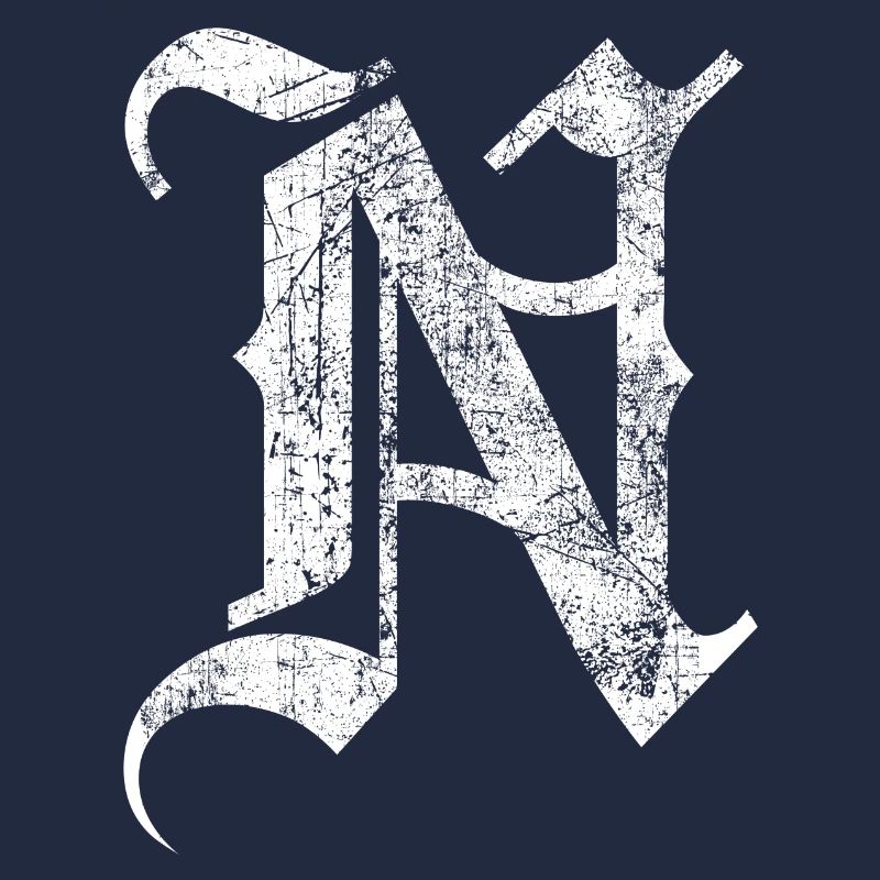 Tshirt alphabet initial N