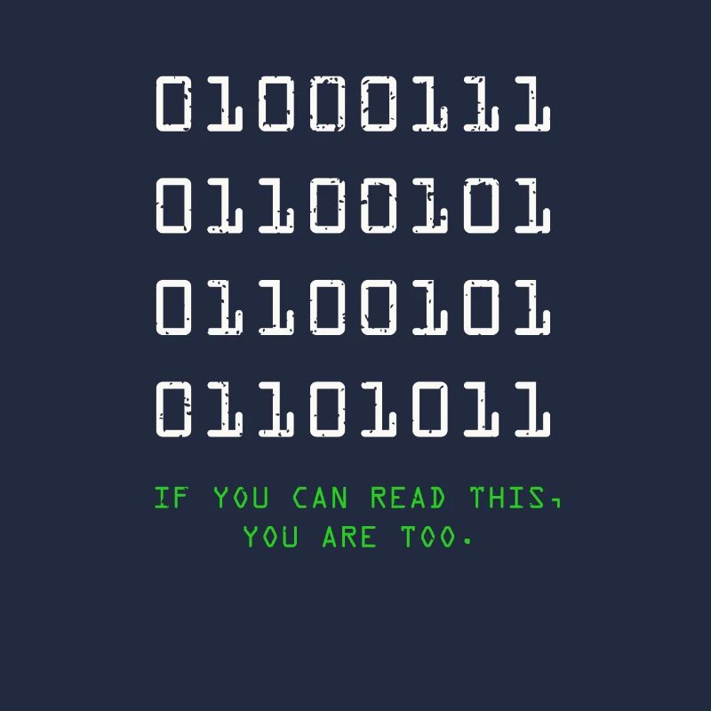 Geek Computer Nerd Binary Code IT Drôle programmeur