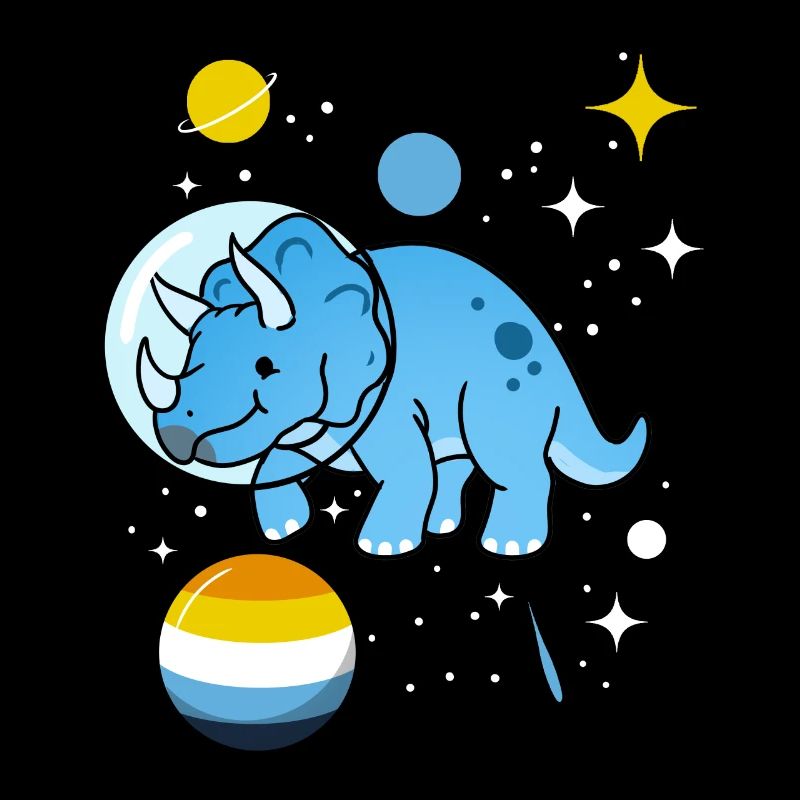 Triceratops Astronaut Aroace Pride