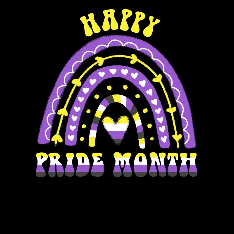 Happy Pride Month Nonbinary Rainbow
