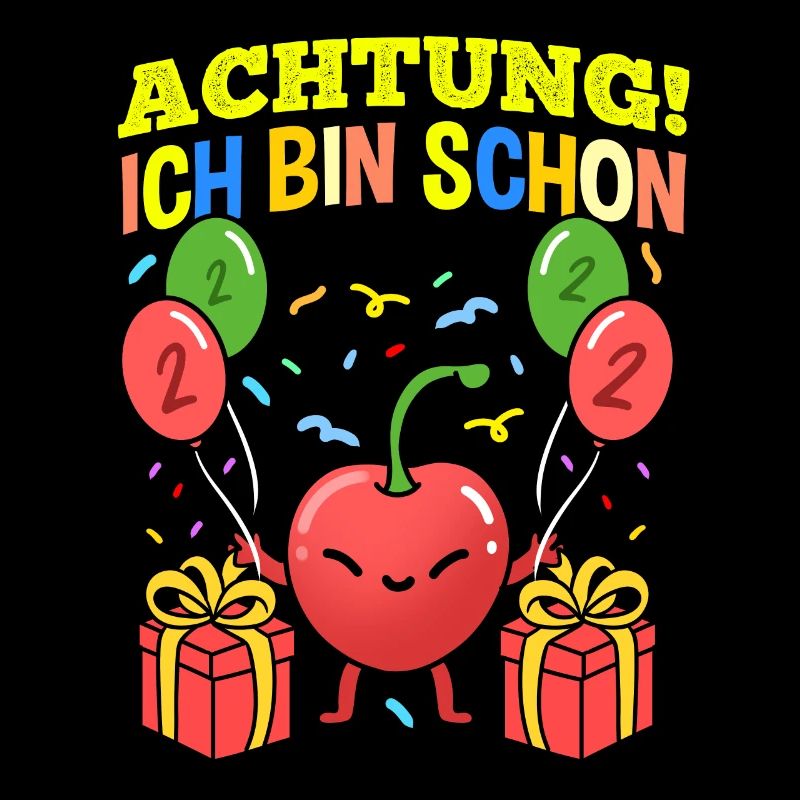 Achtung Ich Bin Schon 2 Geburtstag Kirsche