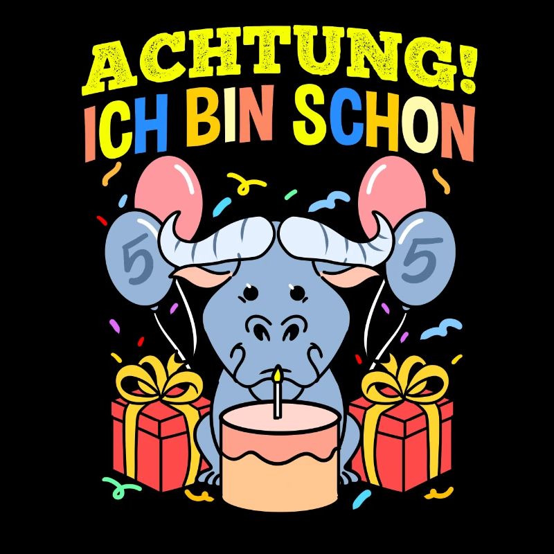 Achtung Ich Bin Schon 5 Geburtstag Gnu
