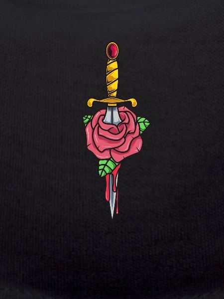 Gothic Dagger with Rose
