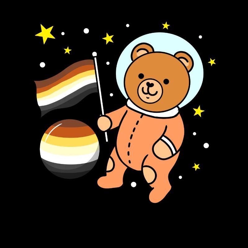Niedlicher Bär Astronaut Gay Bear Pride