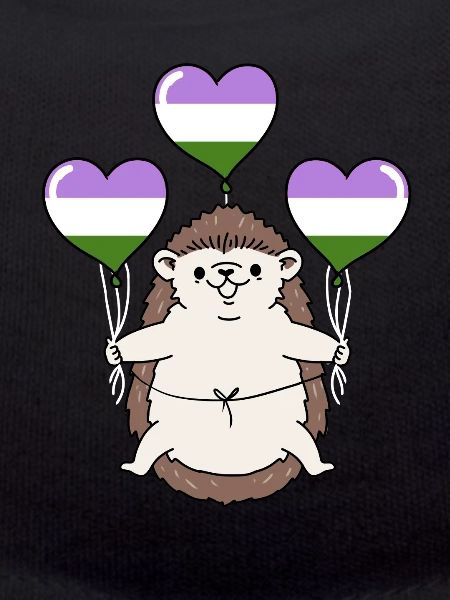 Hedgehog Balloon Genderqueer Pride