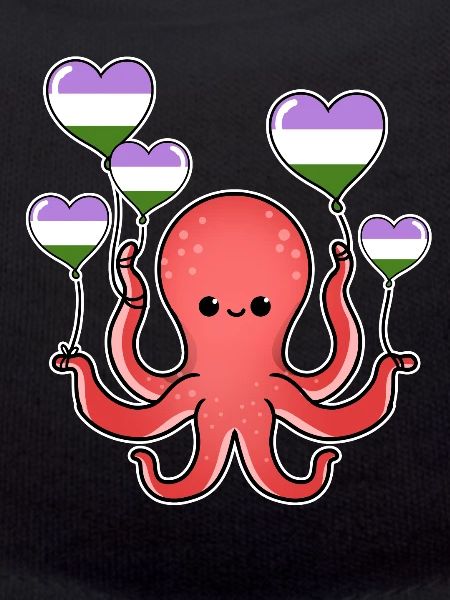 Octopus Balloon Genderqueer Pride