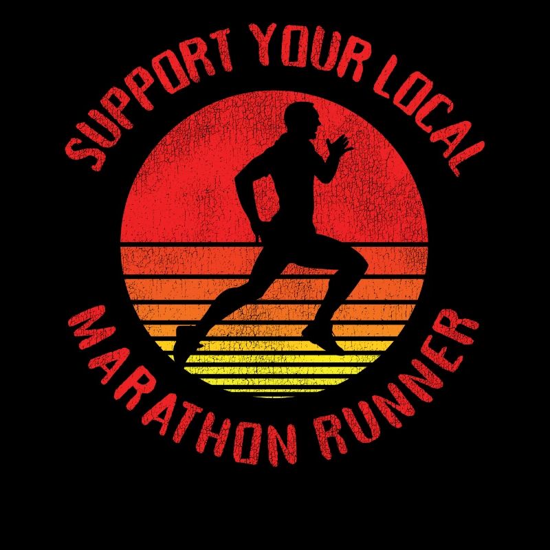 Running Runner Half Marathon Retro